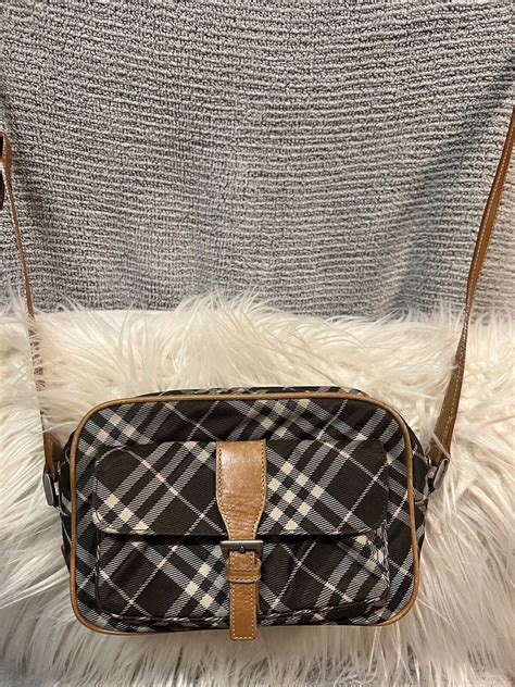 authentic burberry blue label bag|burberry check shoulder bag.